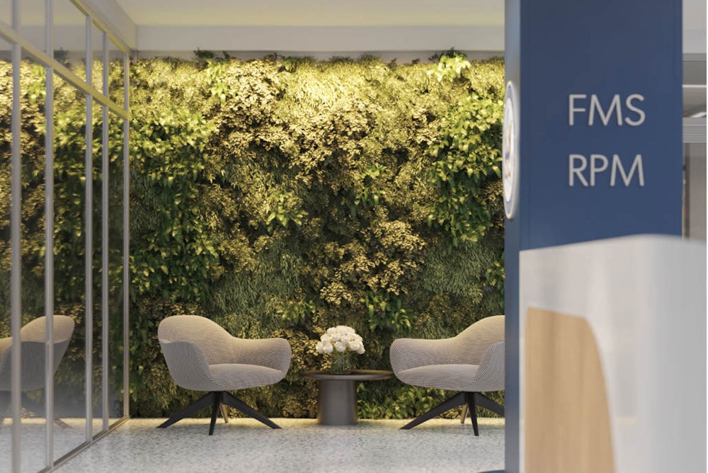 Entry area green wall