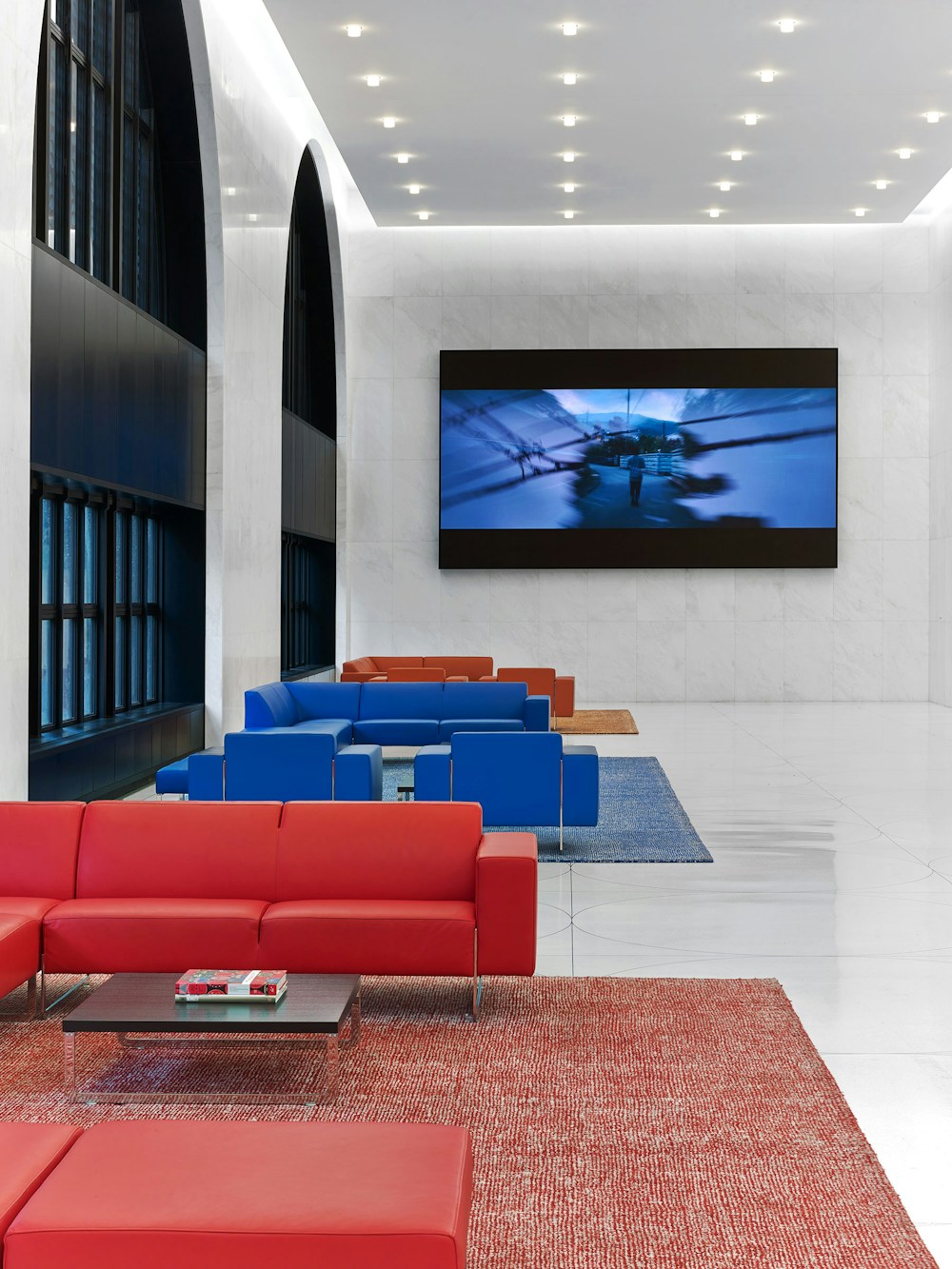 Reception lounge featuring Sony original content