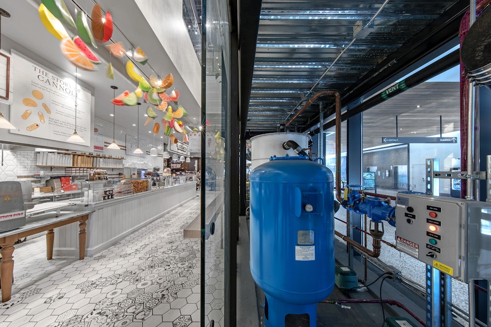 Los Angeles' first greywater reclamation is on display at Eataly. Photo by Eric Laignel. 