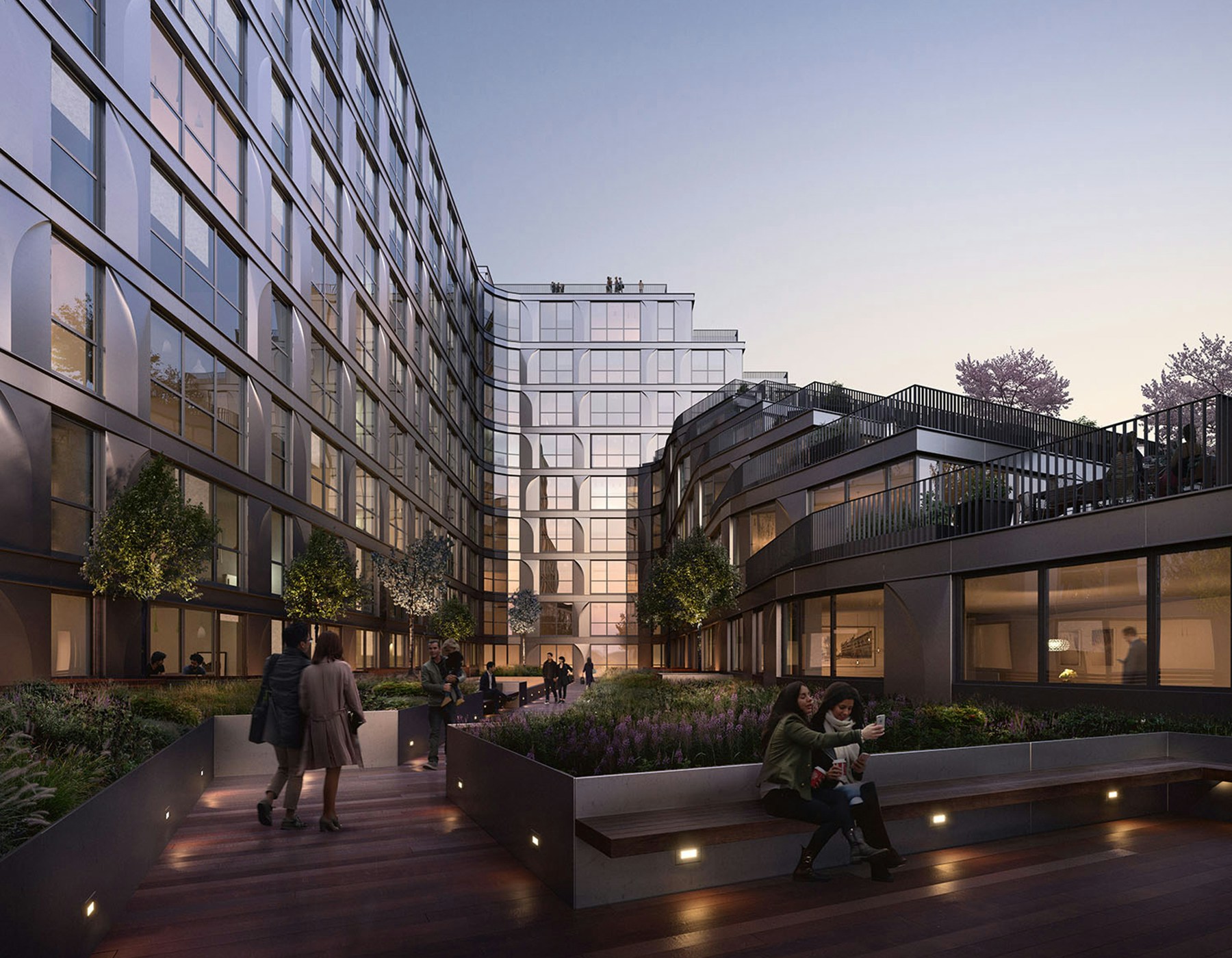 Estate's terrace overlooking Yards Park (rendering)