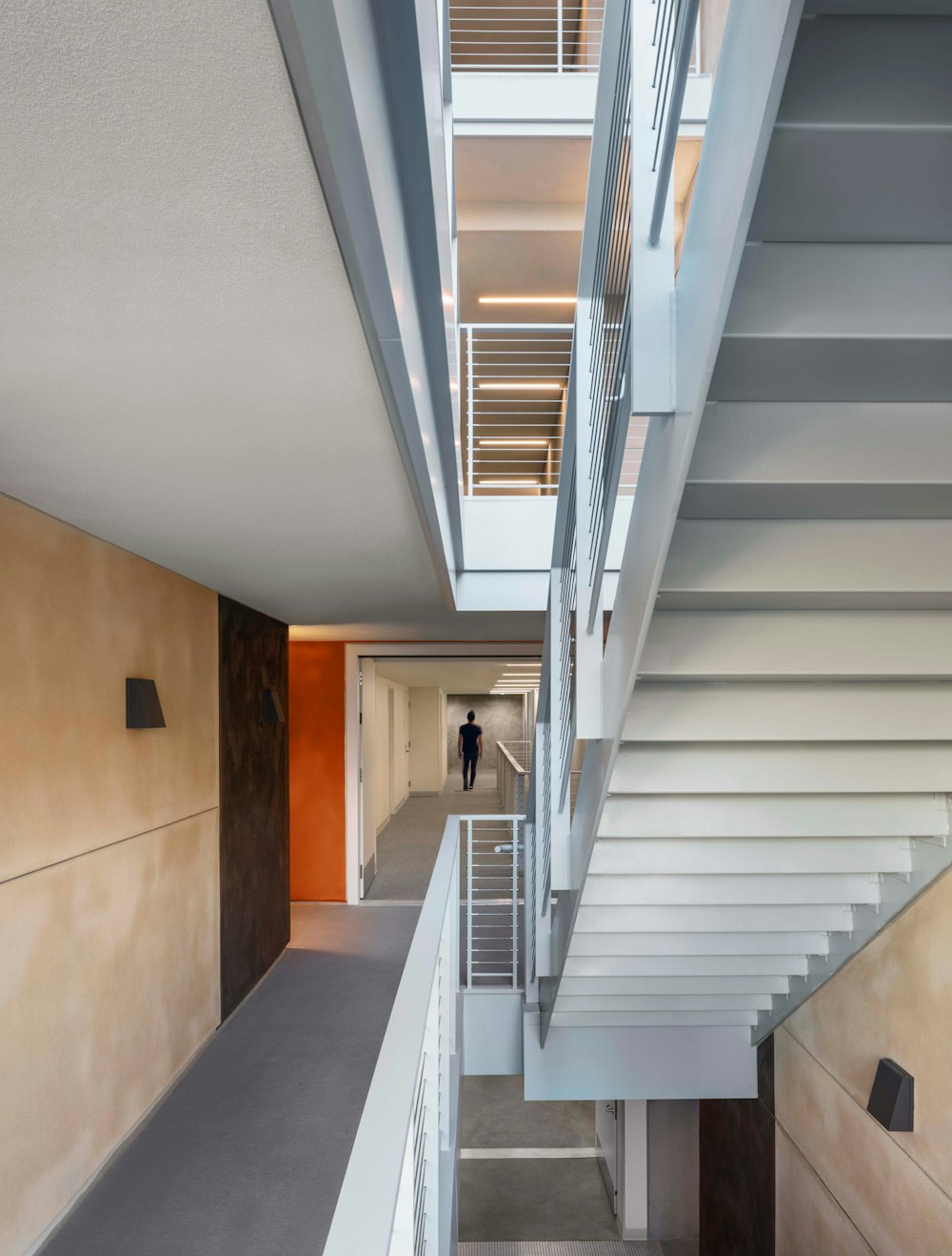 Open central stair
