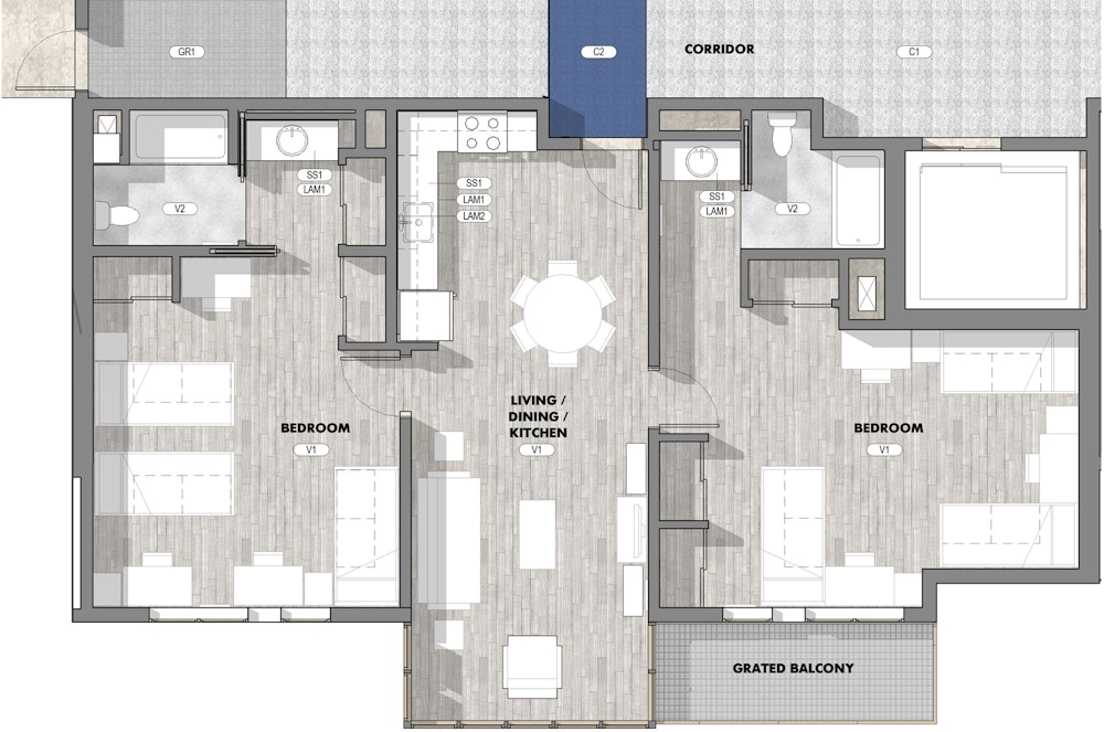 Typical unit plan