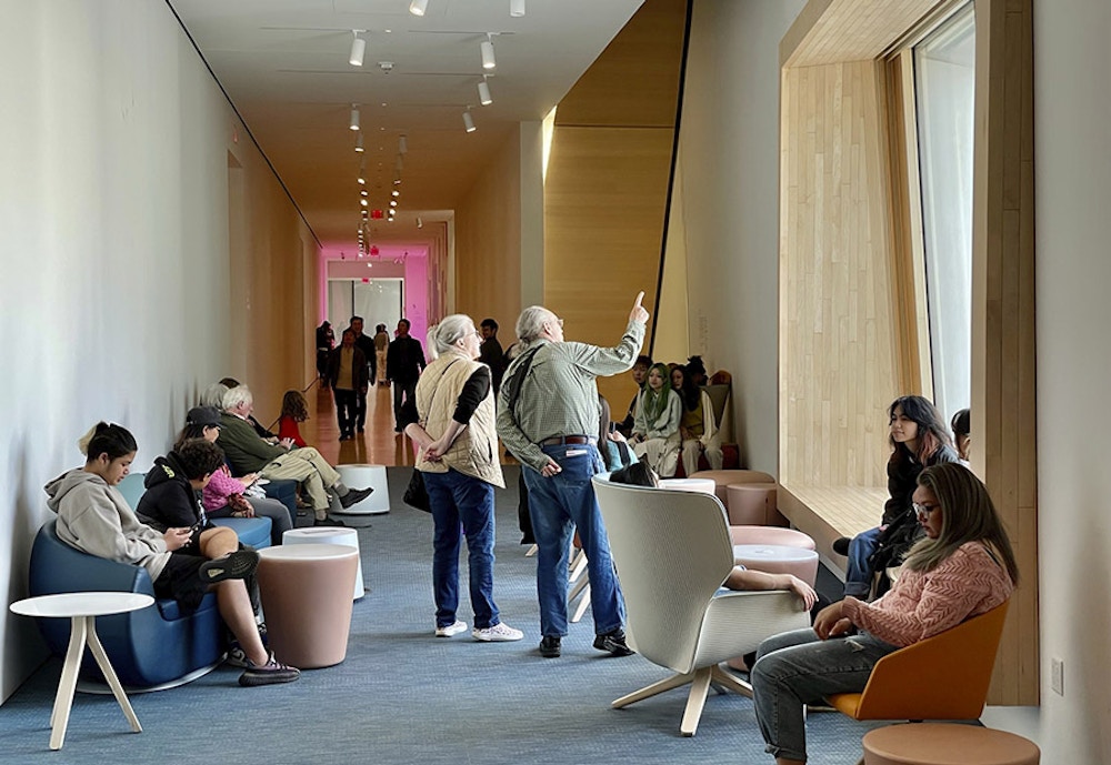 Interpretive lounge at City Gallery