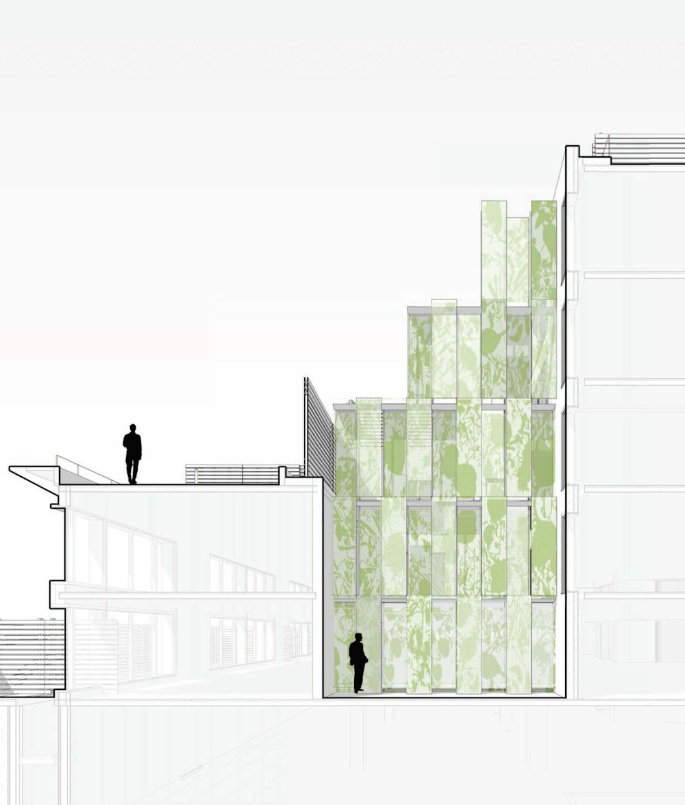 Unit internal courtyard and lightwell