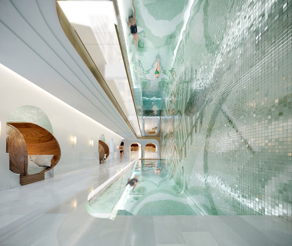 Espace spa et sa plage (3D)