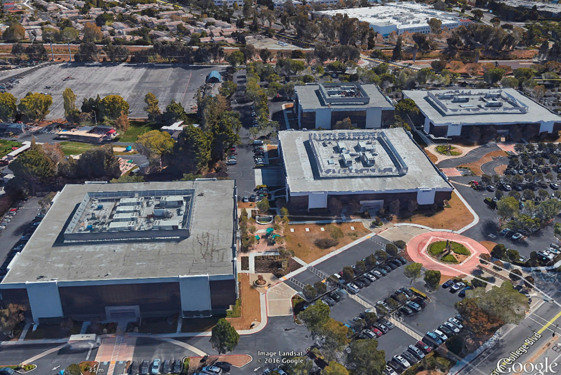 Aerial before renovation