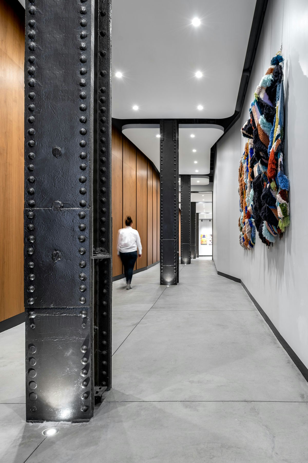 Walkway from lobby to art gallery