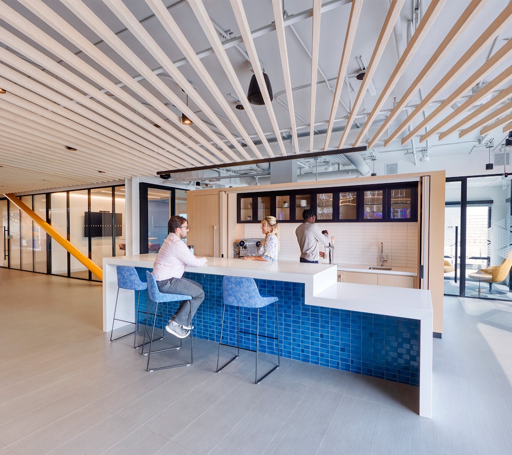 The pantries open out to the terrace through operable doors
