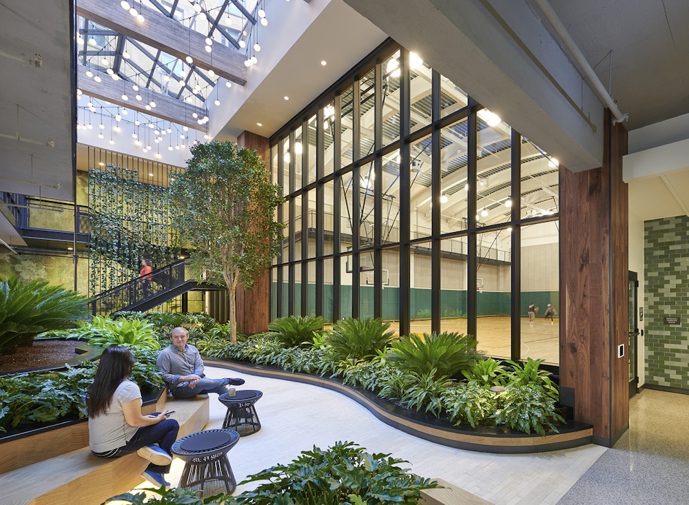 Atrium and Indoor Basketball Court