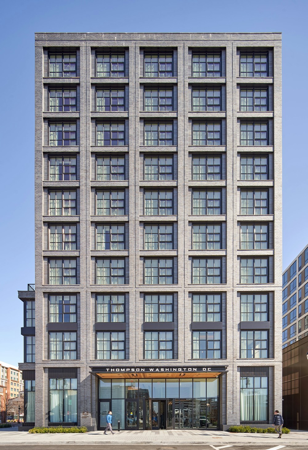 Thompson Hotel Exterior and Entry Looking East