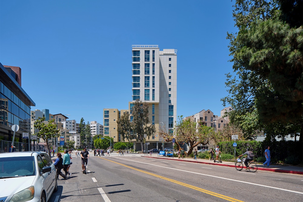 View along Gayley Ave (Photo by Tim Griffith)