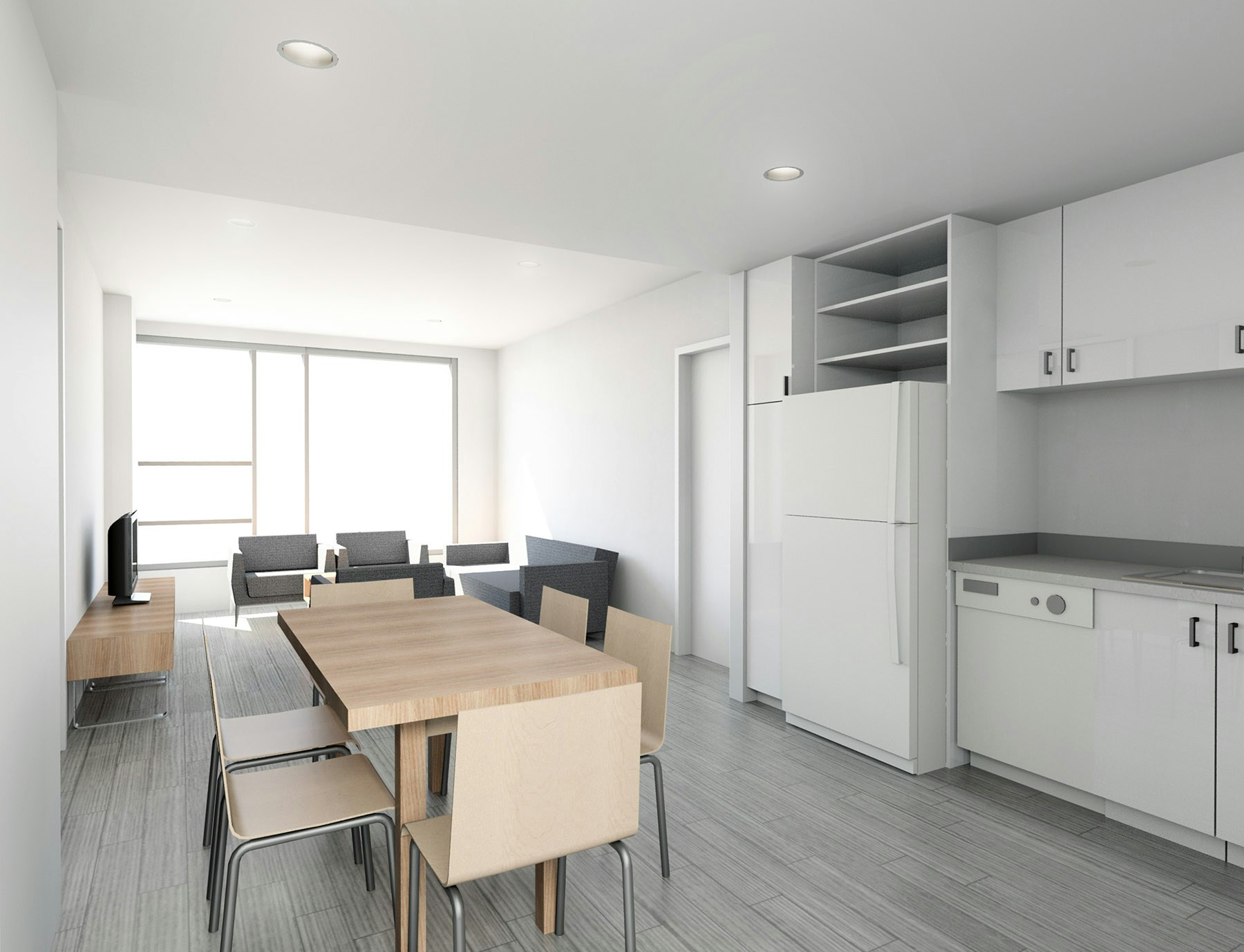 Rendering of common living space