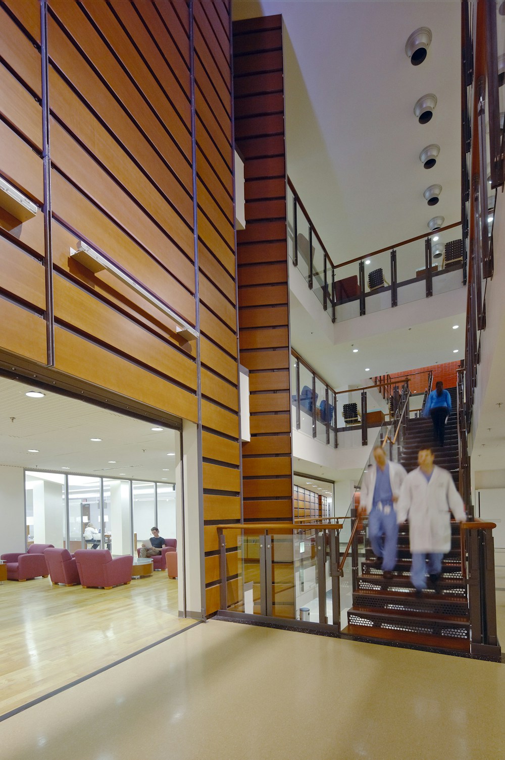Internal stair and lounge (Photo by Brad Feinknopf)