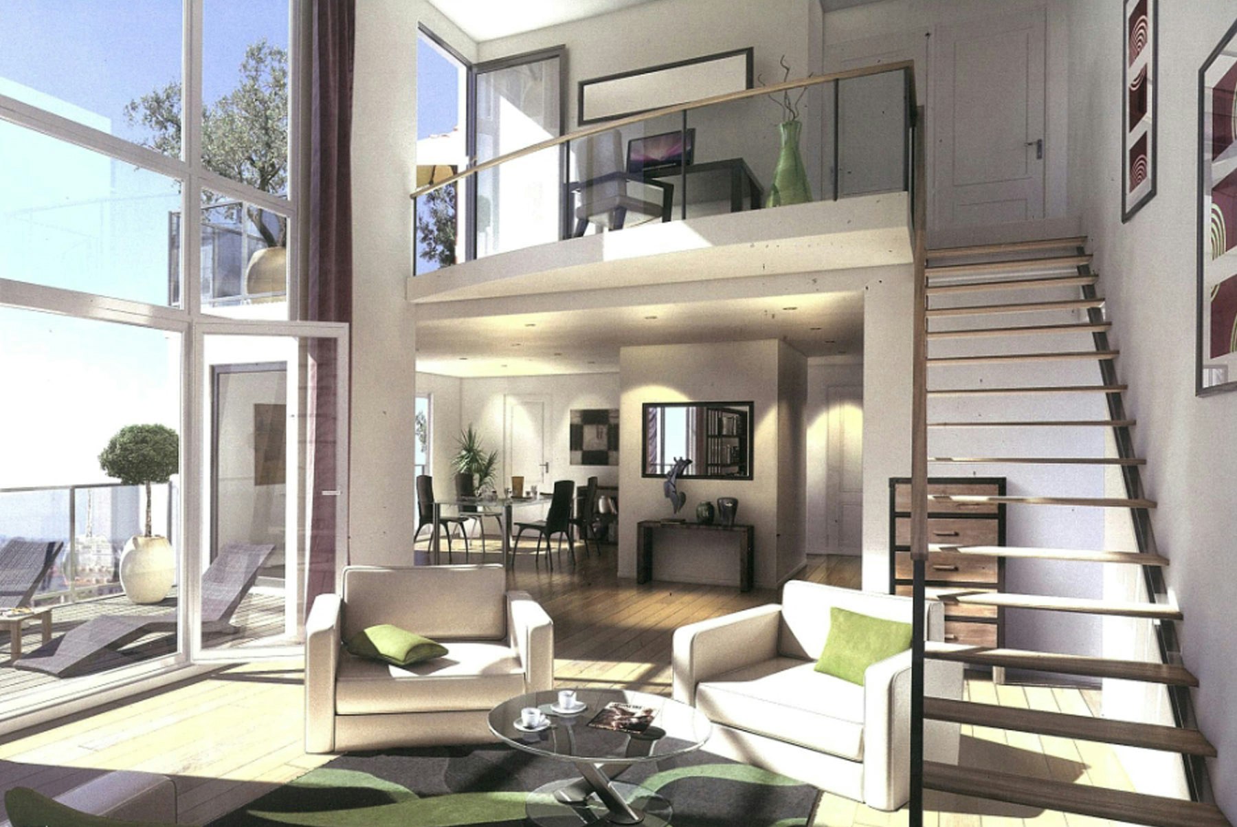 Appartement en duplex (3D)