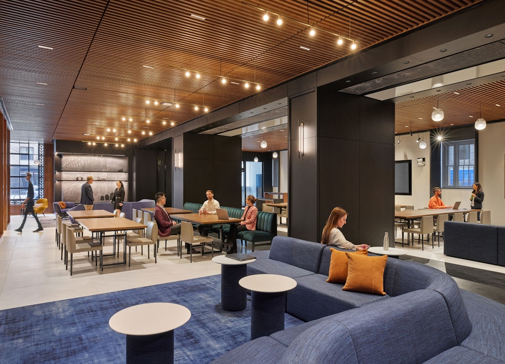 Flexible multipurpose space off lobby