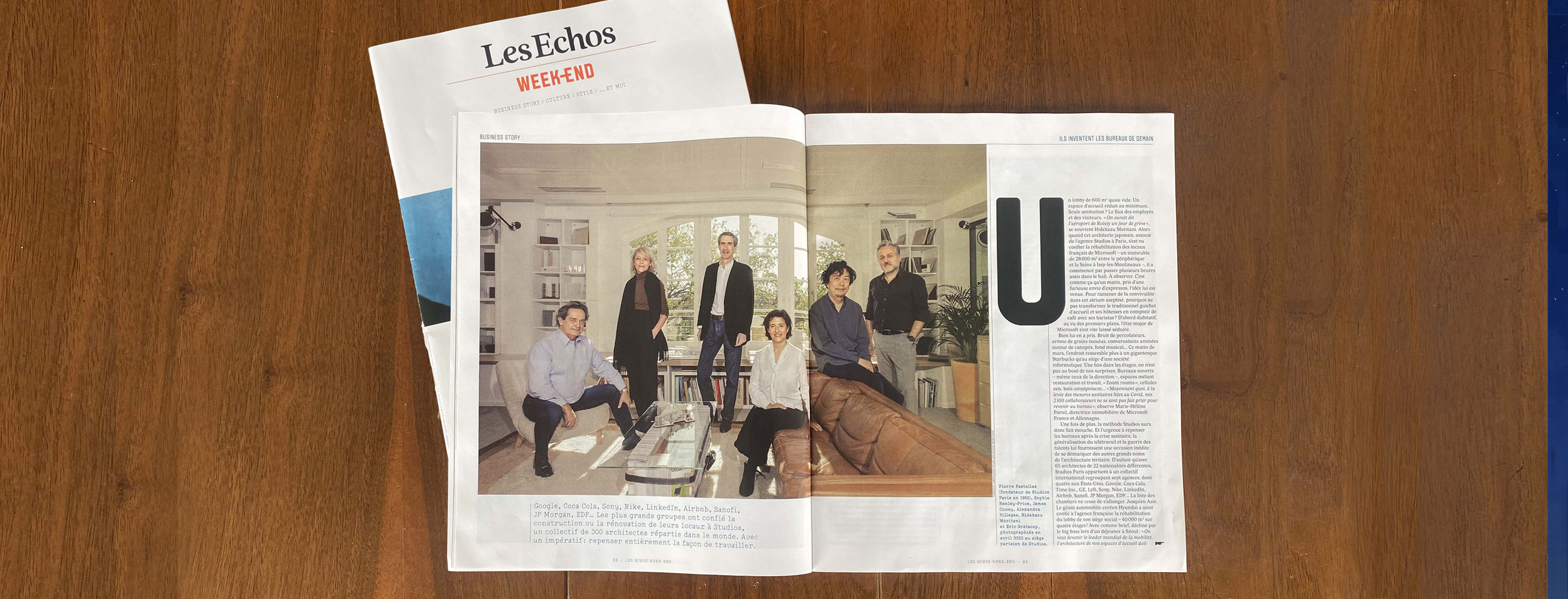 BUSINESS STORY : Portrait de STUDIOS Architecture dans le magazine Les Echos Week-end by Studios Architecture