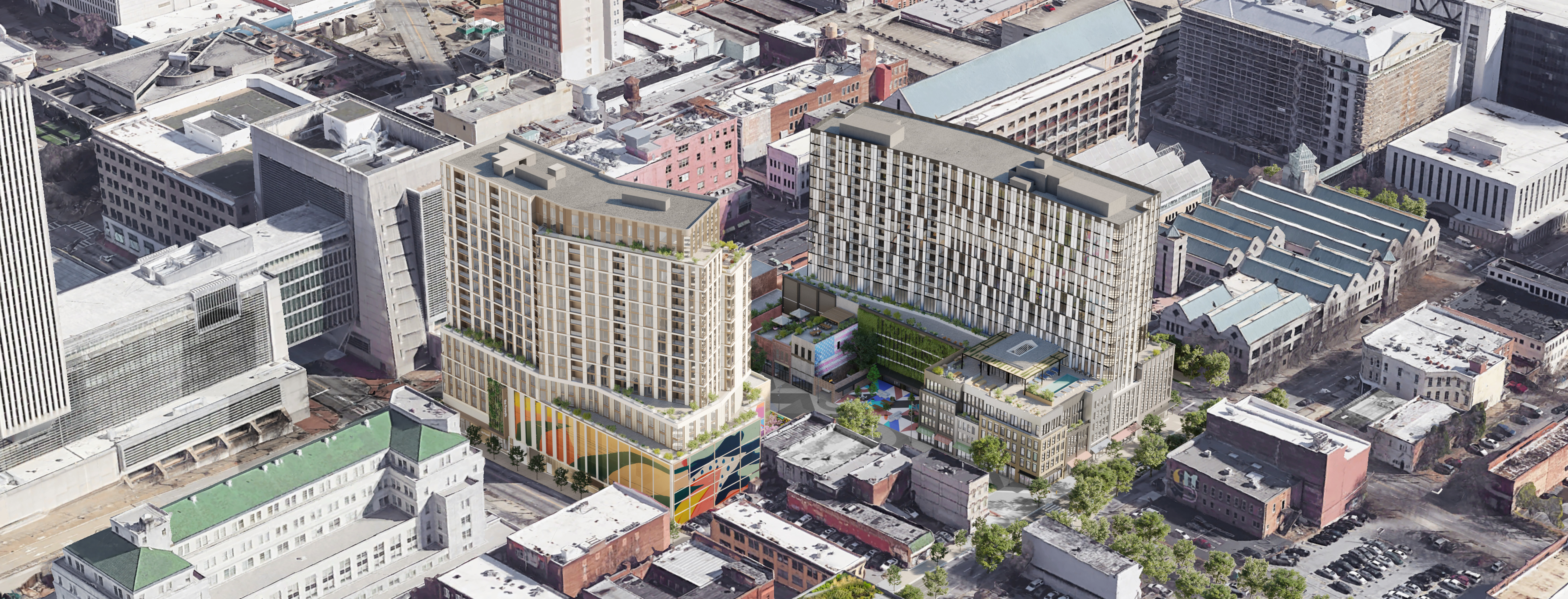 First look: Two apartment towers bound for South Downtown by Studios Architecture