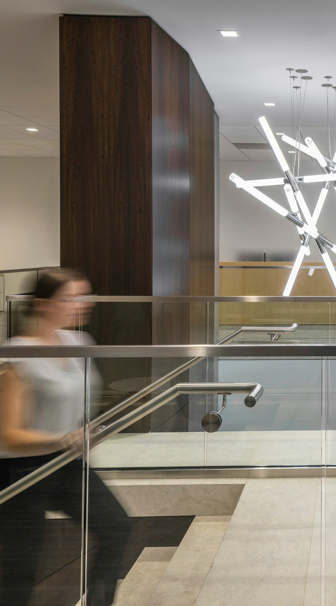 Orrick, Houston stair linking reception to support staff