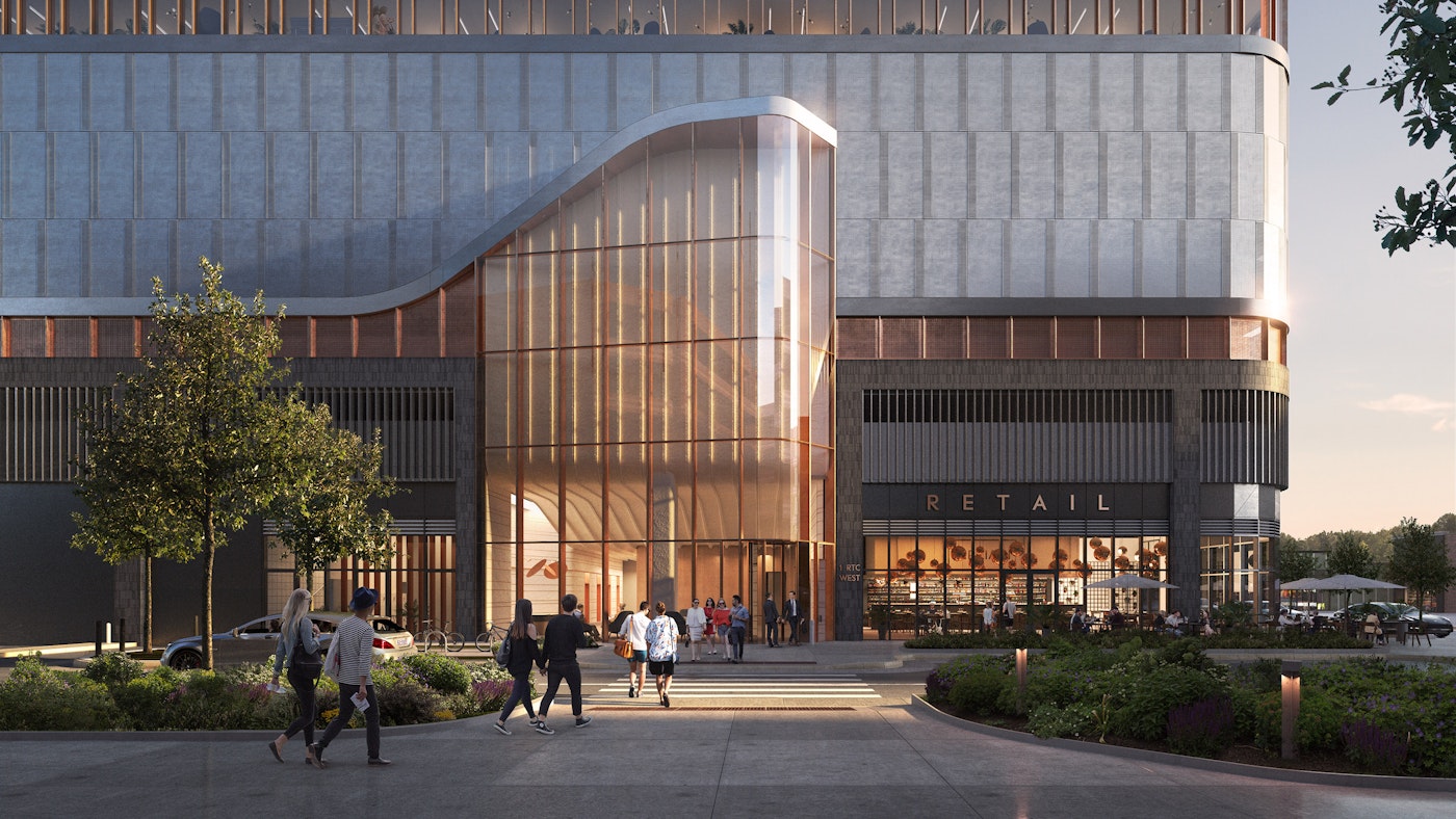 Reston Town Center West Tower building entry