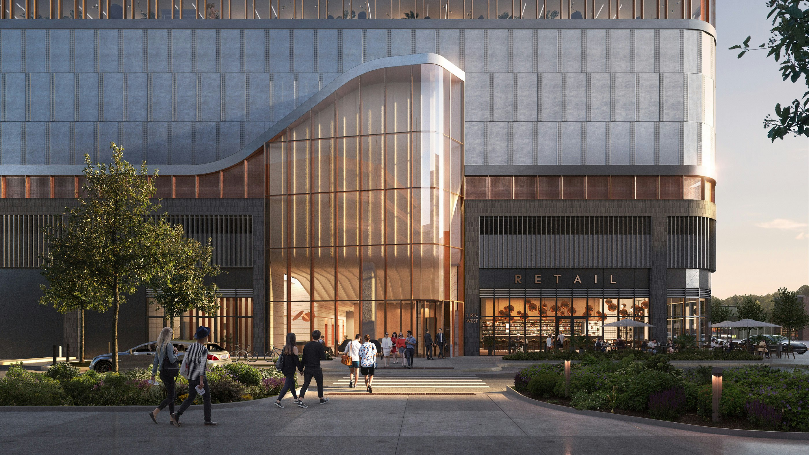 Reston Town Center West Tower building entry