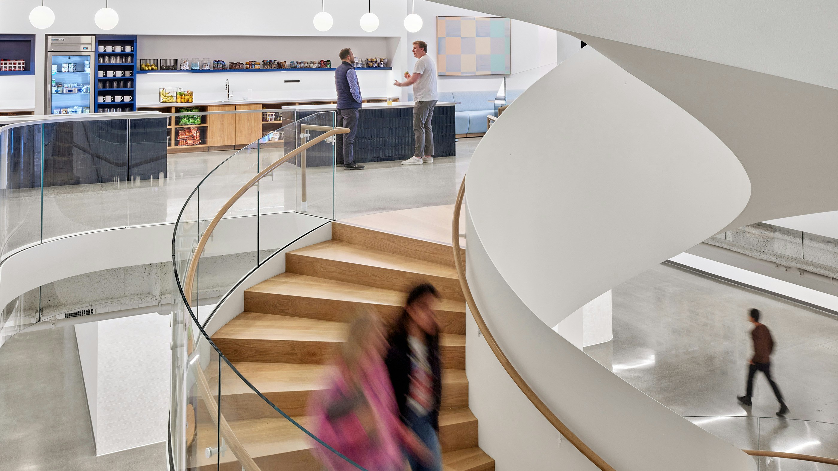 Communal stair in Verkada workplace.