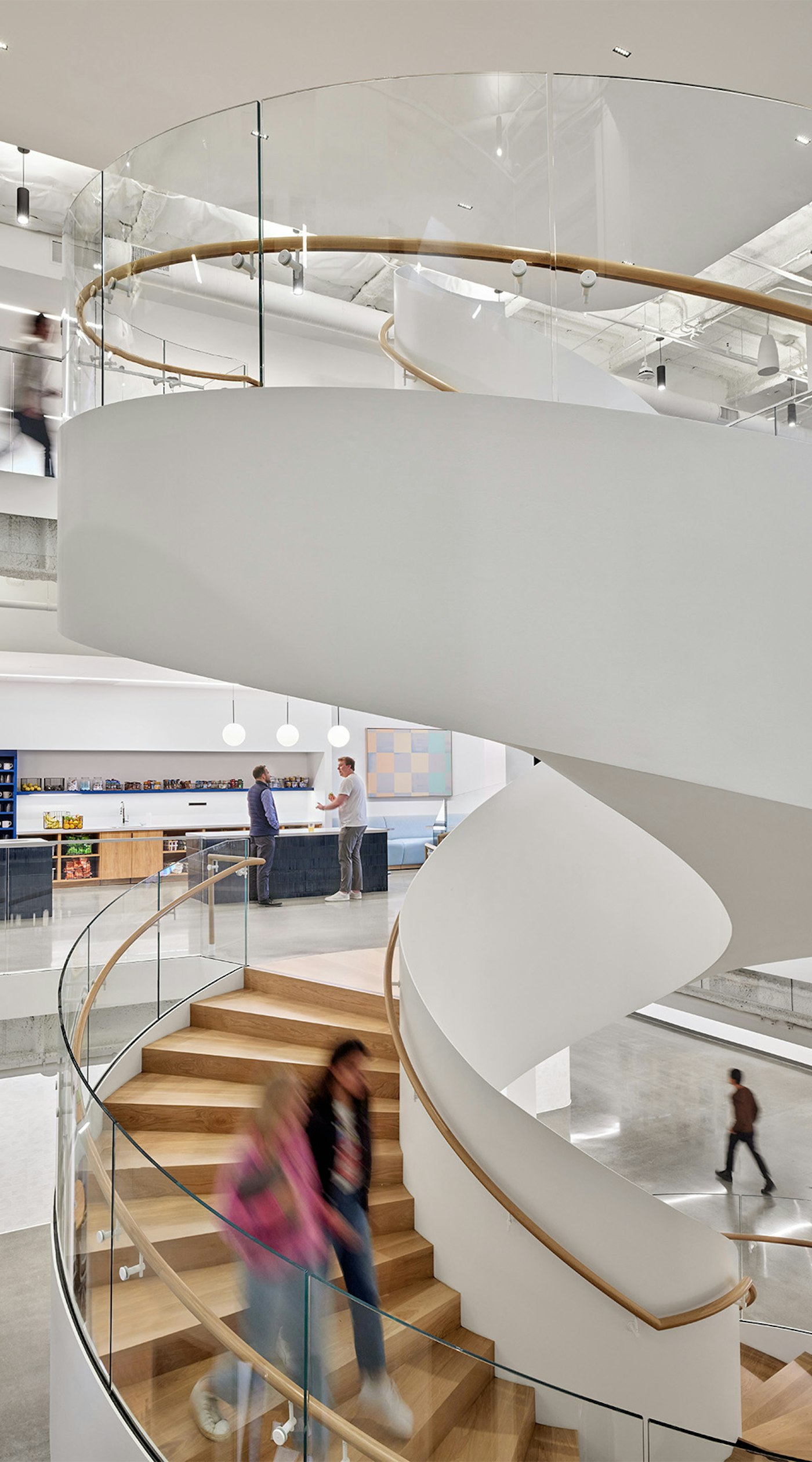 Communal stair in Verkada workplace.