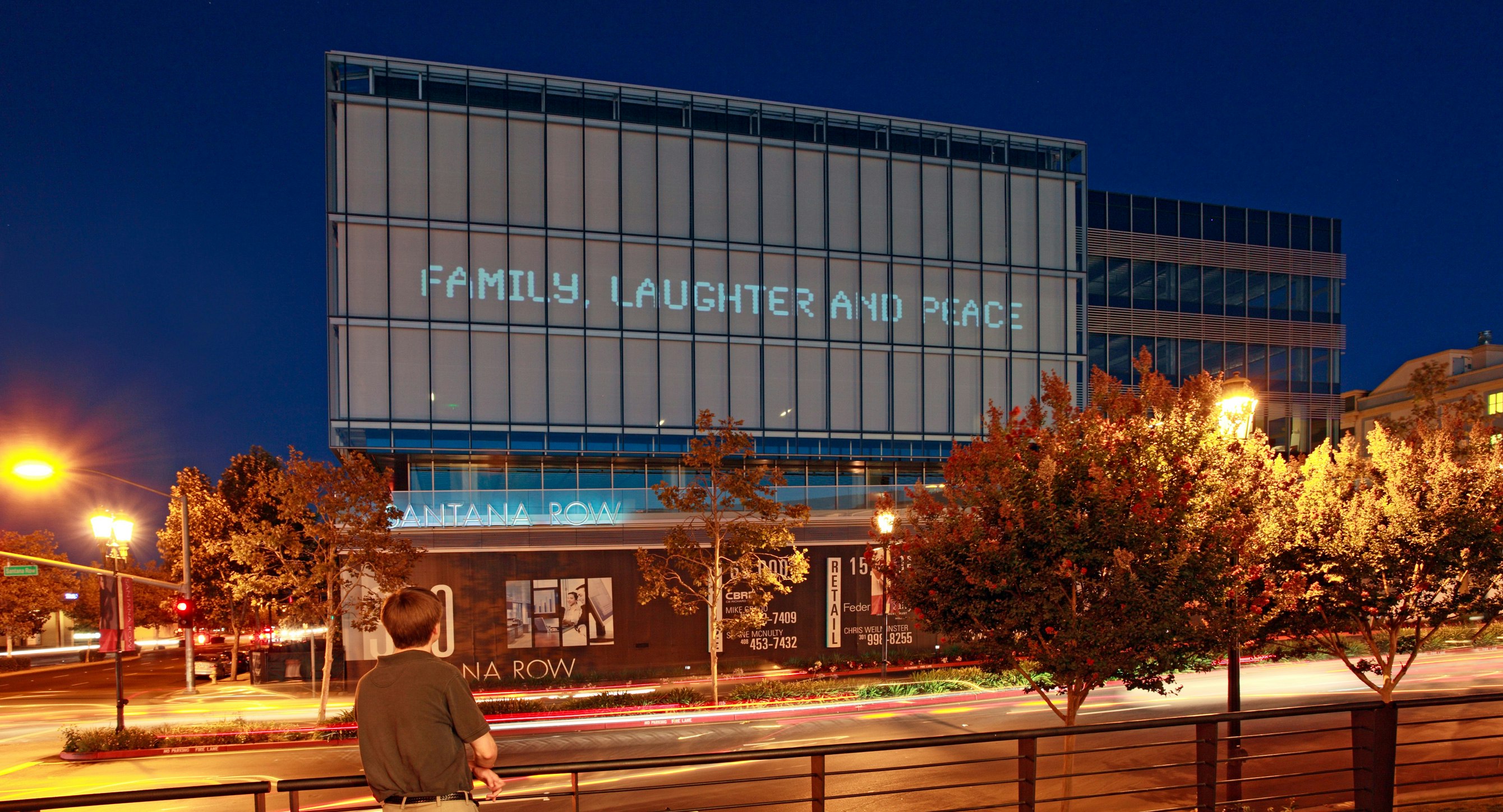 Digital art installation by Christopher Baker (Photo by Michael O'Callahan)