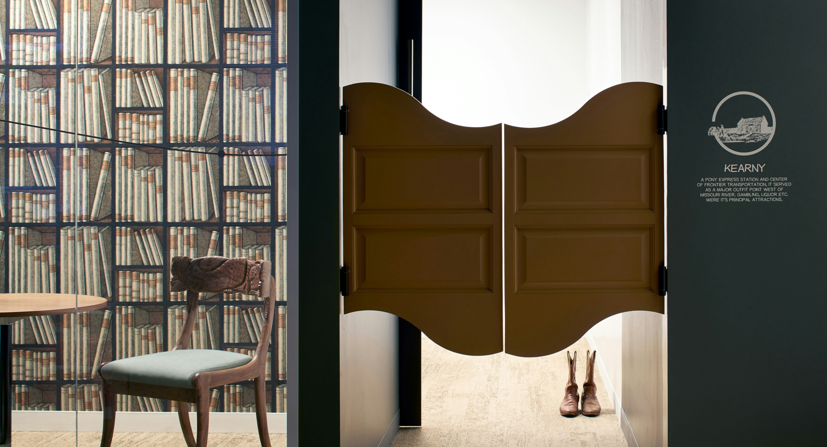Saloon doors to card room