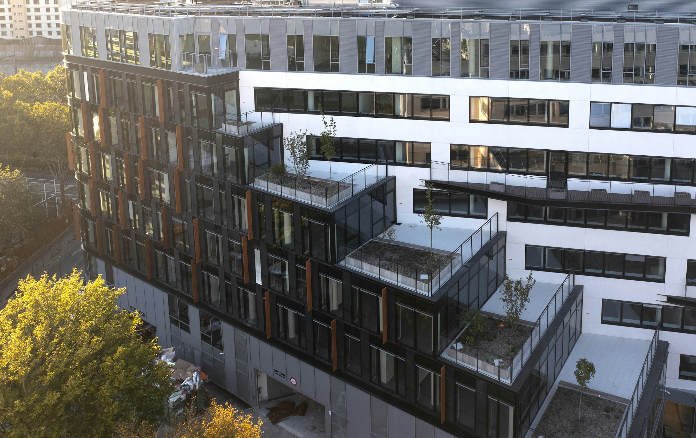Terrasses de la façade Sud