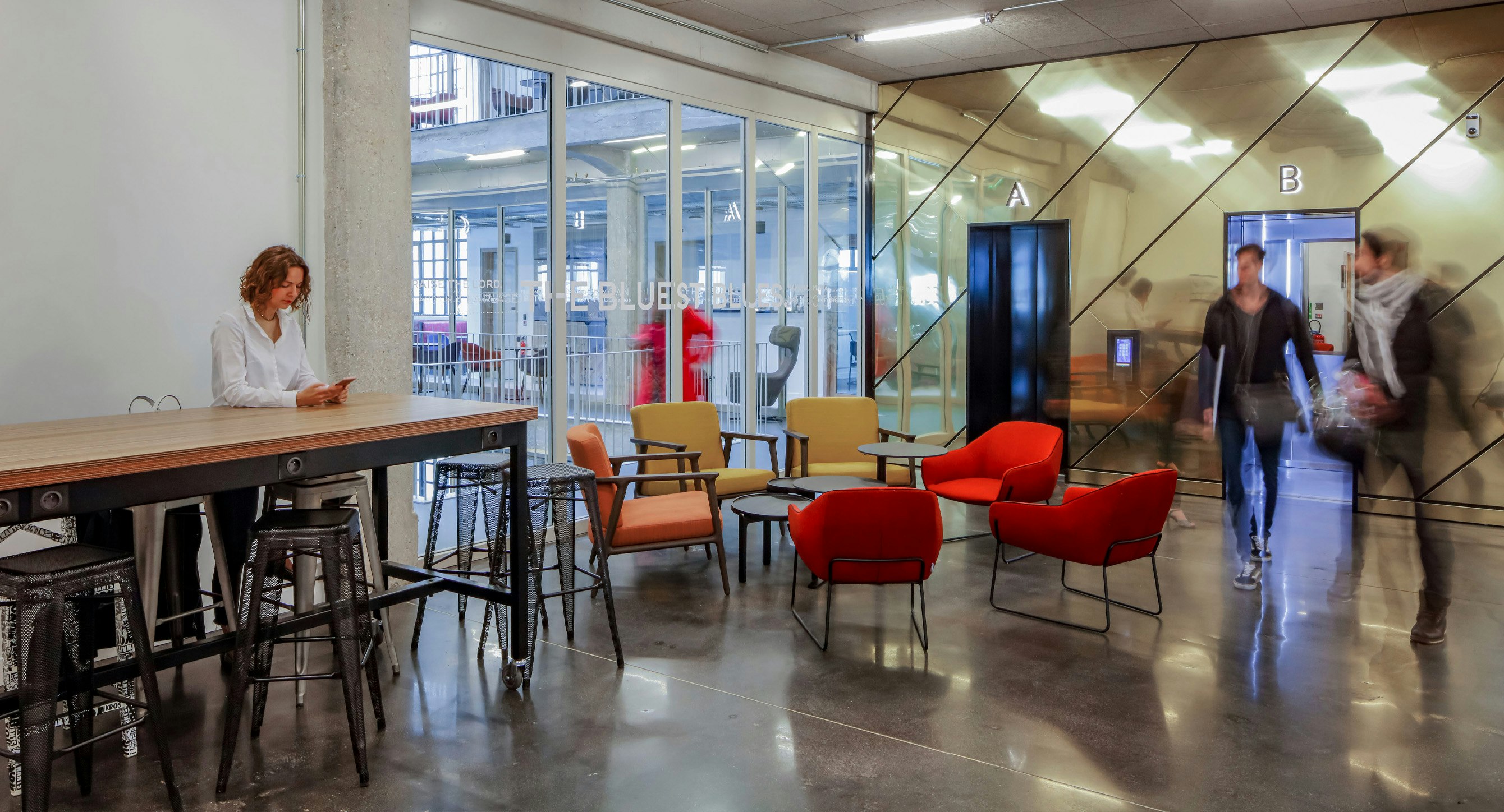 Palier avec zone de collaboration