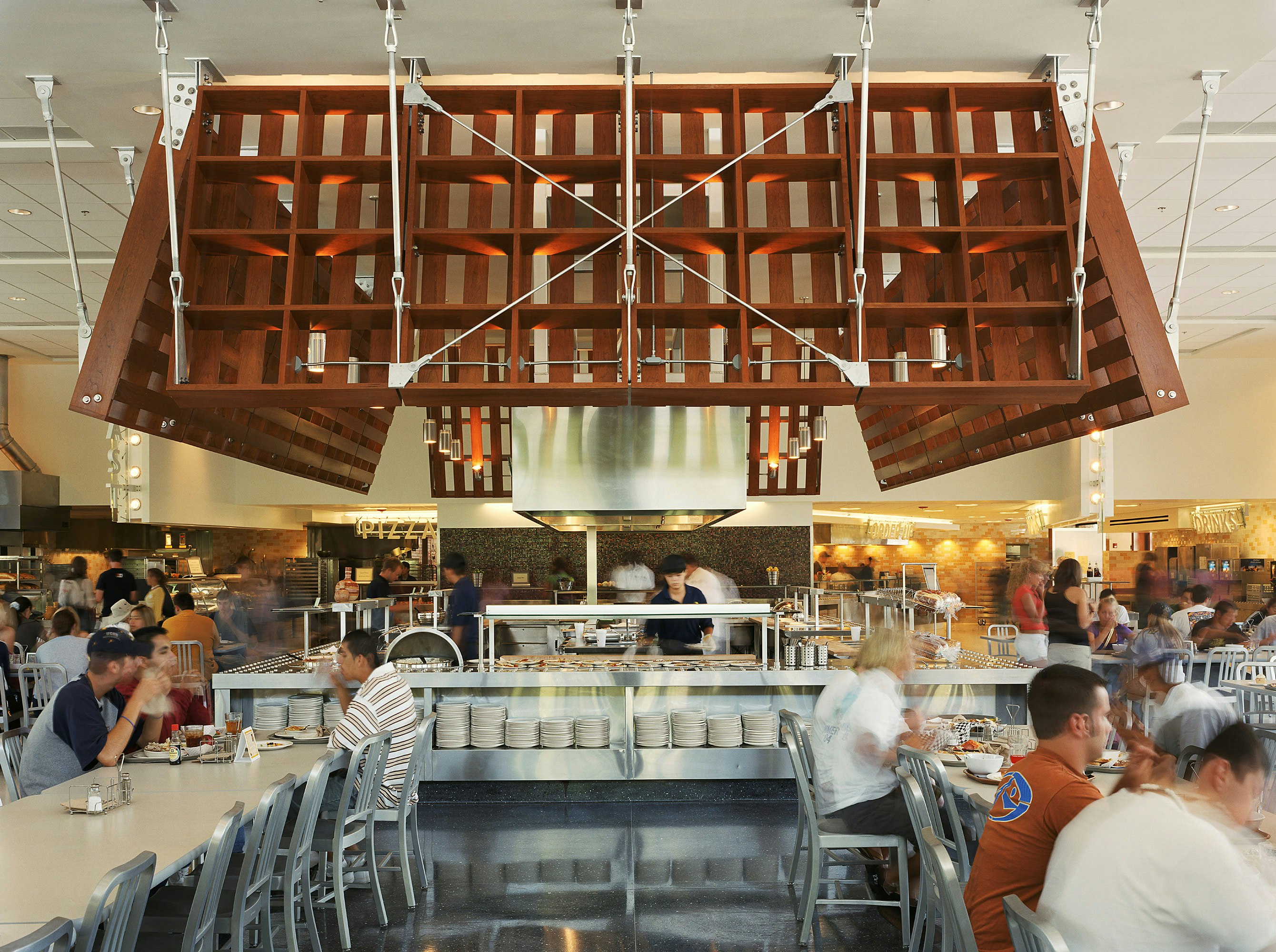 Main dining room and open kitchen